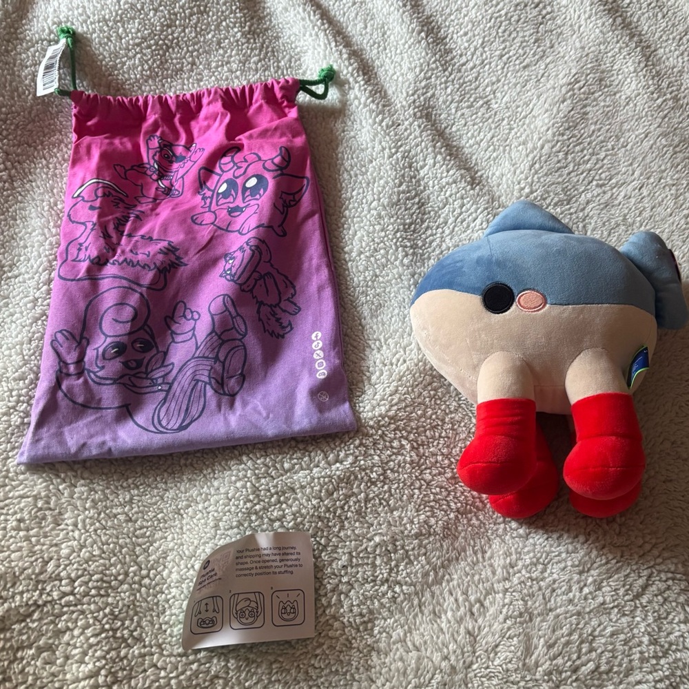 NEW WITH BAG Makeship Shark in Boots Plushie Artizzy Limited Edition Plush NWT
